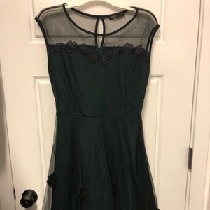 Hunter Green Vintage Dress